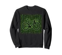Coder Cycliste Cyberpunk Digital Code Bike Design Sweatshirt