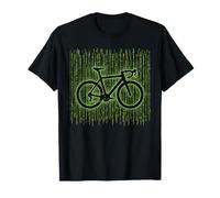 Coder Cycliste Cyberpunk Digital Code Bike Design T-Shirt