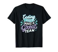 Coder et Je Forme Une Excellente équipe Programmeur développeur Geek Pun T-Shirt
