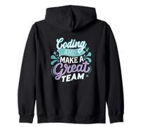 Coder et Moi Faisons Une Super Blague d'équipe pour Un étudiant en Informatique Sweat à Capuche