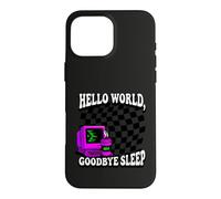 Coder Hello World Goodbye Sleep Computer Science Retro Coque pour iPhone 16 Pro Max