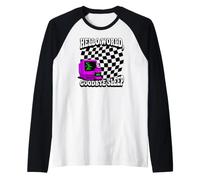 Coder Hello World Goodbye Sleep Computer Science Retro Manche Raglan