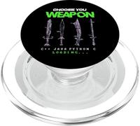 Coder Weapon Code Programmer Langue Java Python C C++ PopSockets PopGrip pour MagSafe