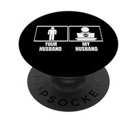 Coder Your Husband My Husband Wife Développeur de logiciels Amusant PopSockets PopGrip Adhésif
