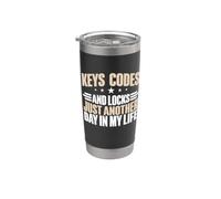 Codes clés et serrures juste un autre jour dans ma vie Serrurier Gobelet isotherme en acier inoxydable double paroi