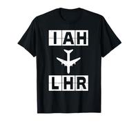 Codes de vol IAH vers LHR Houston Londres T-Shirt