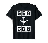 Codes de vol Seattle Paris vers CDG T-Shirt