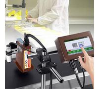Codeur à jet d'encre, imprimante industrielle à écran tactile pour code QR, code-barres, étiquette, image, date - 25,4 mm de largeur - Solution de codage polyvalente