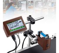 Codeur automatique à jet d'encre avec écran tactile, codeur jet d'encre en ligne pour impression d'étiquettes commerciales, codeur de date pour logos et graphiques, 12,7 mm/25,4 mm