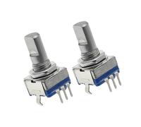 Codeur de réglage audio EC11, codeur rotatif 20 positions, commutateur de code, 3 broches, type enfichable, demi-arbre de 15 mm(1PCS)