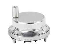 Codeur d'impulsions à volant manuel SustVita 5 V, codeur rotatif CNC pour fraisage, codeur à bouton léger de 60 mm avec 6 connexions de bornes pour saisie manuelle (Blanc)