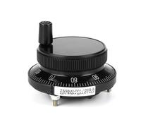 Codeur d'impulsions à volant manuel SustVita 5 V, codeur rotatif CNC pour fraisage, codeur à bouton léger de 60 mm avec 6 connexions de bornes pour saisie manuelle (Noir)