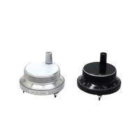 Codeur d'impulsions CNC 1 volant électronique de 80 mm for générateur d'impulsions CNC, 5 V, 12 V, 24 V, 4 ou 6 broches, encodeur rotatif manuel(A-Silvery aluminum,24V-4 Pin-100 Pulser)