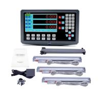 Codeur linéaire, SDS2-3VA 3 Axe LCD Kit de lecture numérique et 3 pièces Ka-300 Encodeurs d'échelle linéaire en verre for moulin à tourilles(0.001mm complete set)