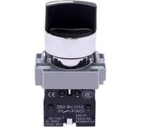 Codeur rotatif 1pcs 3 Position 2No Sélecteur de sélection momentané XB2BD53C 600V 10A 2 Trou montage mm