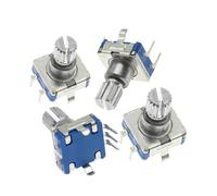 Codeur rotatif 360 degrés 20 positions EC11 avec bouton-poussoir, poignée 5 broches longue 12 mm avec interrupteur à bouton-poussoir intégré(3PCS)