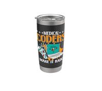 Codeurs médicaux Make It Rain Programmateur de codage médical Gobelet isotherme en acier inoxydable double paroi