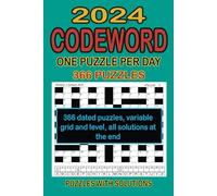 Codeword Book for adult one puzzle per day 2024: 366 dated cracking logic puzzles With Solutions