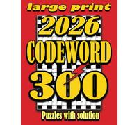 Codeword Book for adults 2026: large print Code words containing 300 puzzles with solution