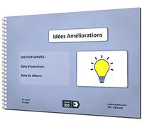 CODEX ACTION Cahier ou Registre gestion entreprise - A4 spirale 80 pages - horizontal (Idées améliorations)