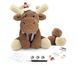 CODGP Kit de crochet pour débutants avec instructions vidéo, kit d'animaux à crocheter pour adultes et enfants avec fil et crochets，kits de crochet pour cerfs