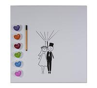 codiarts. Impression sur Toile Livre d'or, Coton, Blanc, 50 x 50 cm