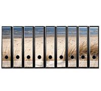 codiarts. Lot d'Etiquettes Autocollantes de 9 Pièces pour Chemises à Dossiers (Autocollant de Dos de Dossier) Dunes, Plage et Mer