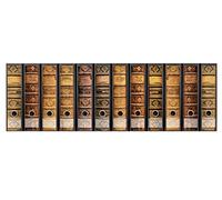 codiarts. Lot d'étiquettes autocollantes pour 12 dossiers larges, perforées avec trou pour doigt, dos large, motif vintage, livres anciens