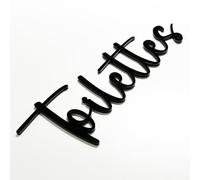 codiarts. Plaque de porte 3D | Toilettes | Bain | Bureau | Atelier | Cuisine | Verre acrylique découpé au laser | Adhésif (Toilettes)