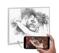 codiarts. Portrait personnalisé d’après photo - Retouche numérique dans le style d’un dessin au crayon - Impression artistique sur papier ou encadrée - Cadeau original