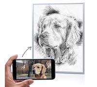 codiarts Votre animal de compagnie comme portrait artistique dessin au crayon (art numérique), en poster ou image encadrée, cadeau photo personnalisé