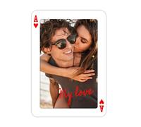 codiarts. Votre photo en tant que poster XXL - Impression photo individuelle sur papier photo de qualité supérieure, mat ou satiné - Tableau mural personnalisé au design de cartes à jouer - Cœur Bube