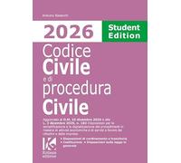 Codice civile e di procedura civile 2026. Student edition. Aggiornato al D.M. 10 dicembre 2025 e alla L. 2 dicembre 2025, n. 182 per la semplificazione e la digitalizzazione dei procedimenti in ma...