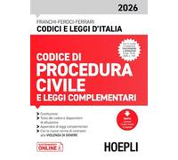 Codice di procedura civile e leggi complementari 2026