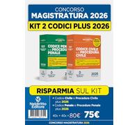 Codice penale e di procedura penale plus + Codice civile e di procedura civile plus kit 2 per il concorso in magistratura 2026