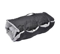 Love Story – Matelas de voyage 80×50 cm – Polyester et Sherpa – Bicolore noir/gris