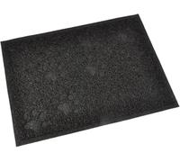 tapis de litiere pvc rectangle pour chat l30*40cm noir impressions pattes Noir