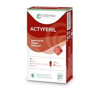 Codifra Complément alimentaire Actyferil – Apport en fer, fatigue et immunité – 60 gélules