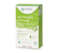 Codifra - Actyfilus, Complément Alimentaire Immunité et Flore Intestinale - 4 Souches de Probiotiques + Inuline + Vitamine D3-15 Milliards d’UFC par Gélule - Fabrication Française - 30 Gélules