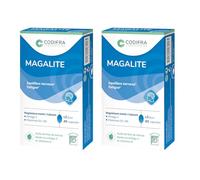 CODIFRA | Magalite, Complément Alimentaire Fatigue et Équilibre Nerveux | Magnésium Marin, Calcium, Oméga-3, Vitamines D3 et B6 | Fabrication Française | Lot de 2x 40 Capsules