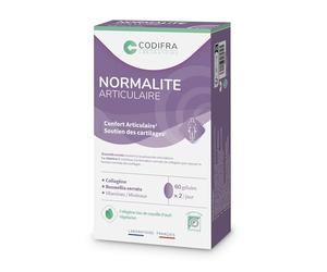 CODIFRA | Normalite Articulaire | Soutient le confort et la mobilité articulaire | Protection des cellules contre le stress oxydatif | Boswellia + Membrane d’Œuf | 60 Gélules