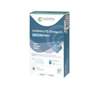 CODIFRA | Normalite Oméga-3 | Contribue au fonctionnement normal du cerveau, de la vision et du coeur | DHA 250 mg + EPA 50 mg | Huile de Micro-Algue | Vegan | 30 Capsules