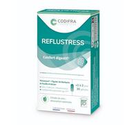 CODIFRA | Reflustress | Soutient le confort digestif | Adapté en cas de remontées acides ou de brûlures d'estomac | Mucosave® + Probiotique Lpc-37® | 30 gélules
