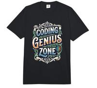 Coding Genius Zone Coder Programmer Joke Humour Software Comfort Colors Adult Heavyweight T-Shirt