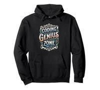 Coding Genius Zone Coder Programmer Joke Humour Software Sweat à Capuche