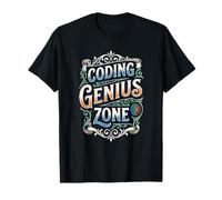 Coding Genius Zone Coder Programmer Joke Humour Software T-Shirt