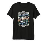 Coding Genius Zone Coder Programmer Joke Humour Software T-Shirt Haut de Gamme