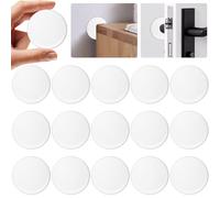 CODIRATO 15 PCS Butée de Porte Adhésive, Arrêt de Porte Elastiques, Butoirs Muraux Autocollants, Amortisseur Porte Placard PVC, Tampon Porte pour Portes, Réfrigérateurs, Armoires, Toilettes(Blanc)