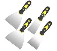 CODIRATO 4 PCS Couteau à Mastic INOX Couteau à Enduire en Métal Spatule Bricolage Durable Spatule Enduit Lissage Professionnel Spatule Peinture avec Poignée pour Rapiéçage et Peinture(1,5/3/4/6 inch)