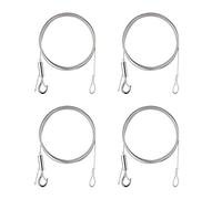 CODIRATO 4 Pcs Fil de Suspension pour Photo, Fil à Suspendre pour Image, Boucle de Câble en Acier Inoxydable, Prend en Charge Jusqu'à 30KG Corde pour Vêtements/Lumières/Photos (1.5mm*2m)